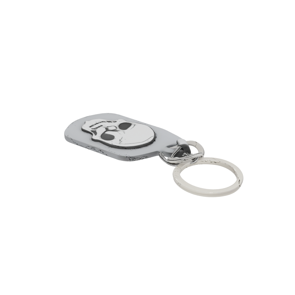 Neon Outline Skull Charm