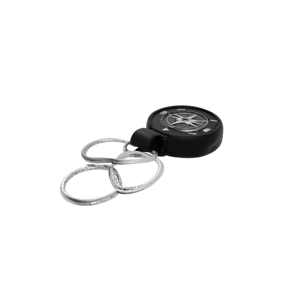 Obsidian 3D Compass Charm