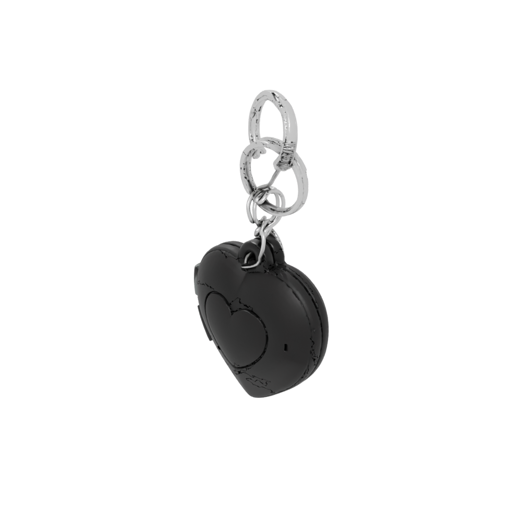 Obsidian 3D Heart Locket Charm
