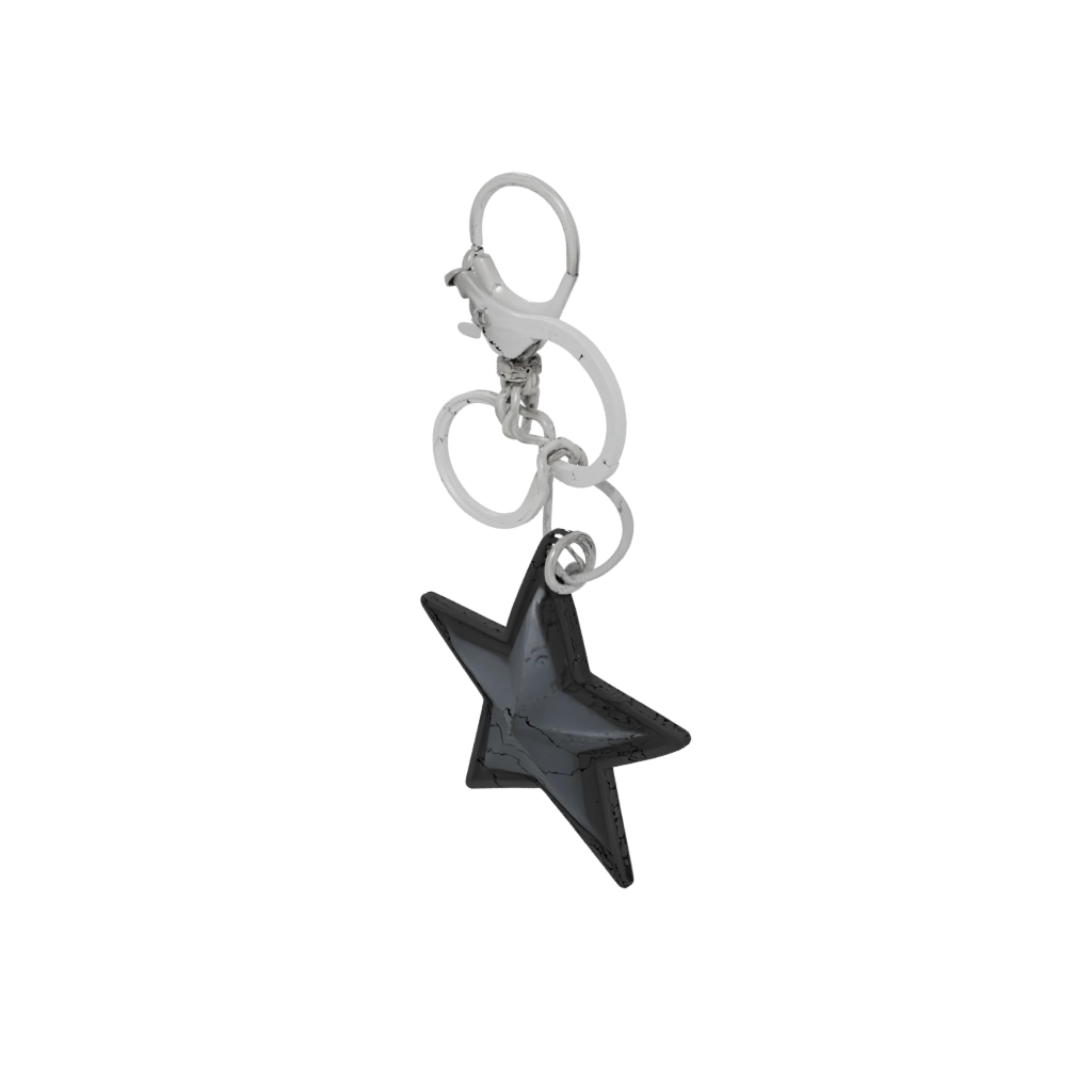 Obsidian 3D Star Charm