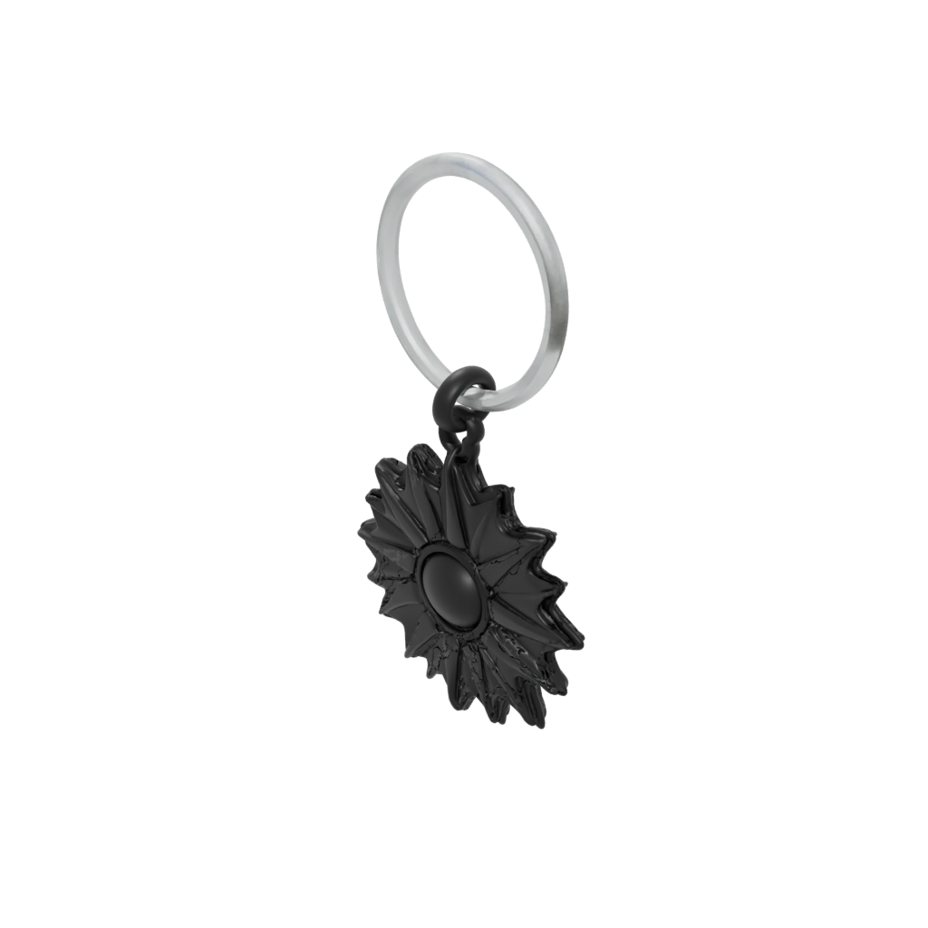 Obsidian 3D Sun Charm