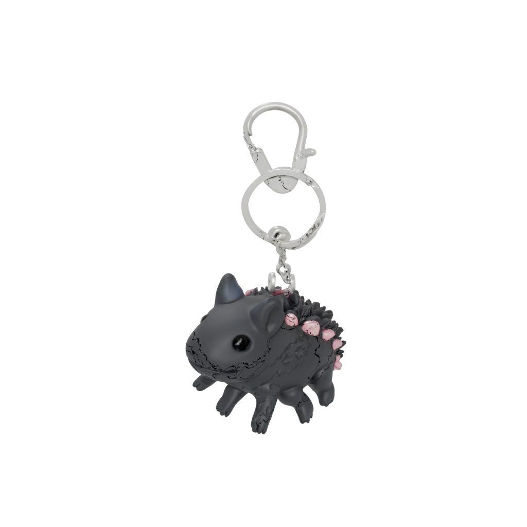 Obsidian 3D Tiny Axolotl Charm