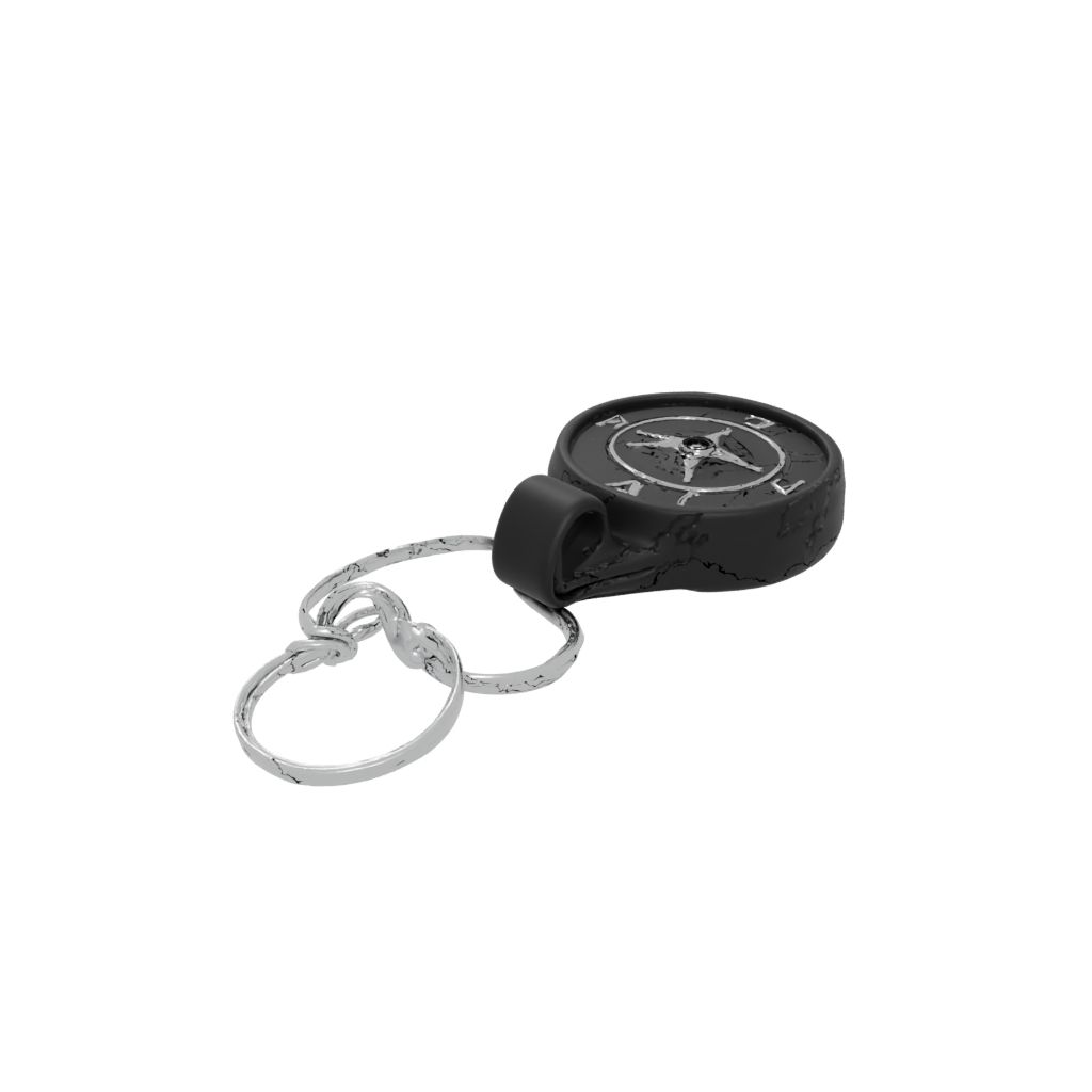 Obsidian Compass Charm