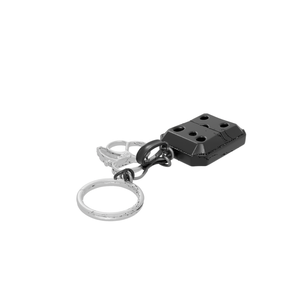 Obsidian Dice Holder Keychain