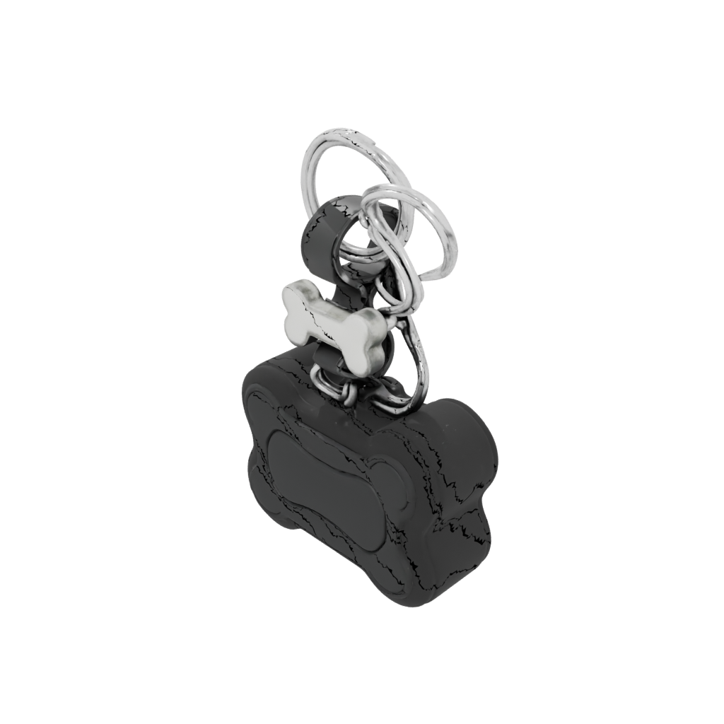 Obsidian Dog Bone Charm