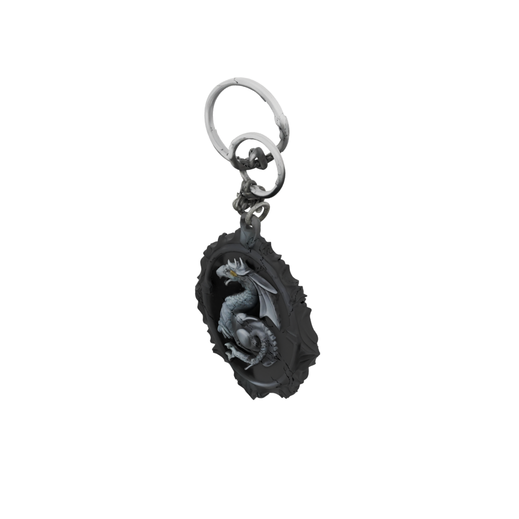 Obsidian Mini Dragon Charm