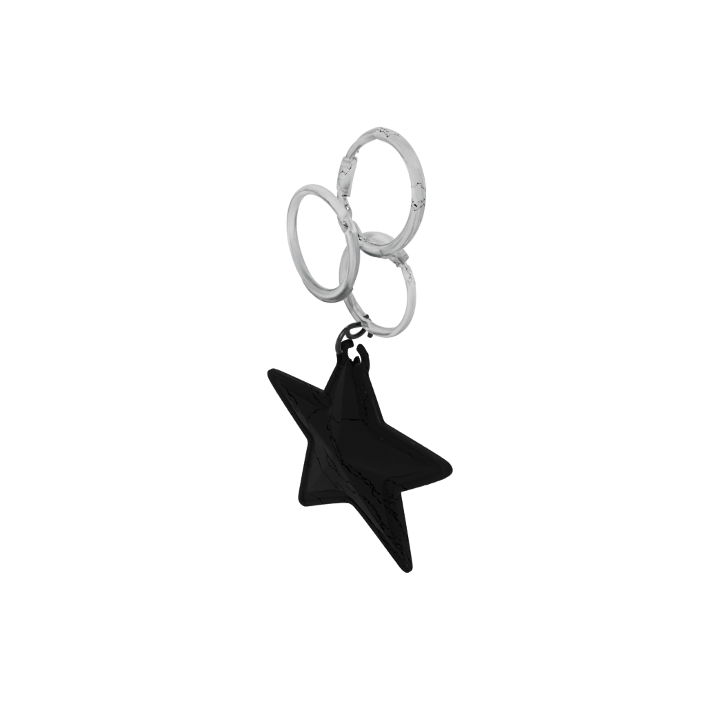 Obsidian Star Charm