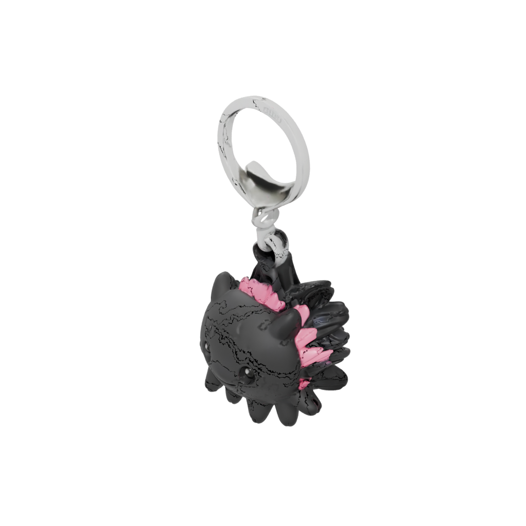 Obsidian Tiny Axolotl Charm