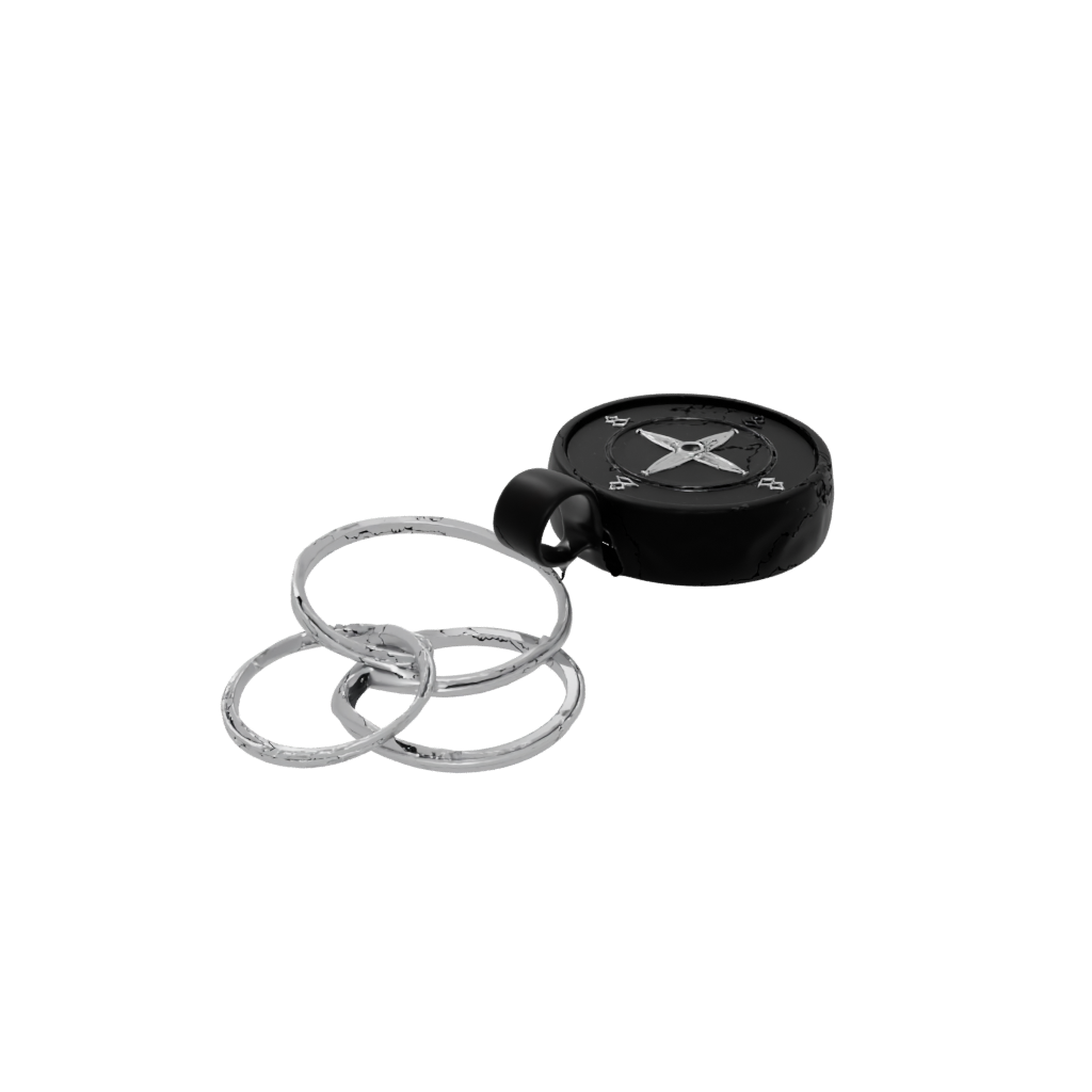 Obsidian Layered Compass Charm