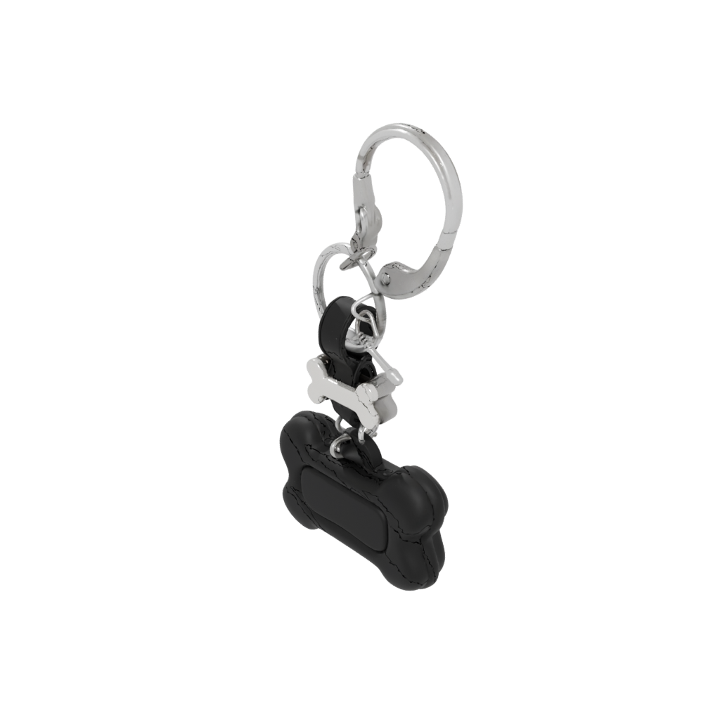 Obsidian Layered Dog Bone Charm