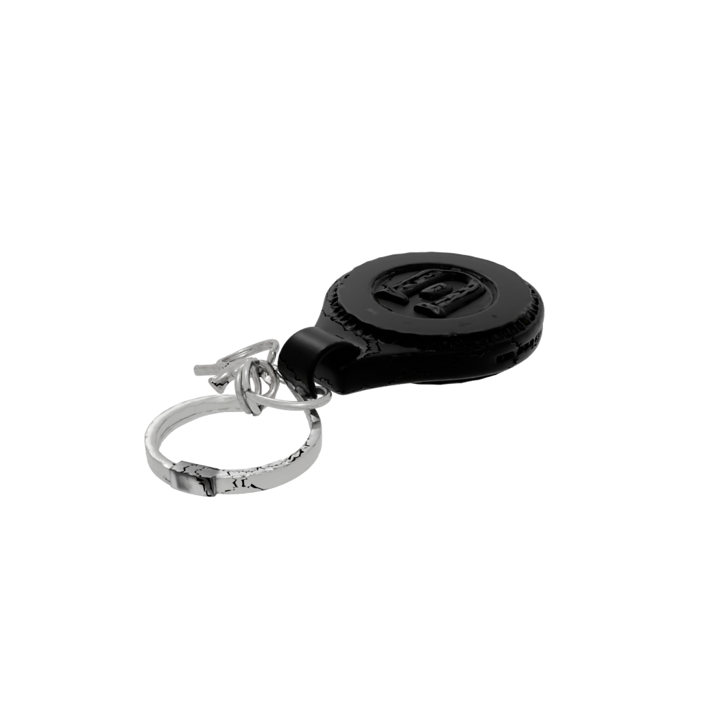 Obsidian Layered Monogram Initial U