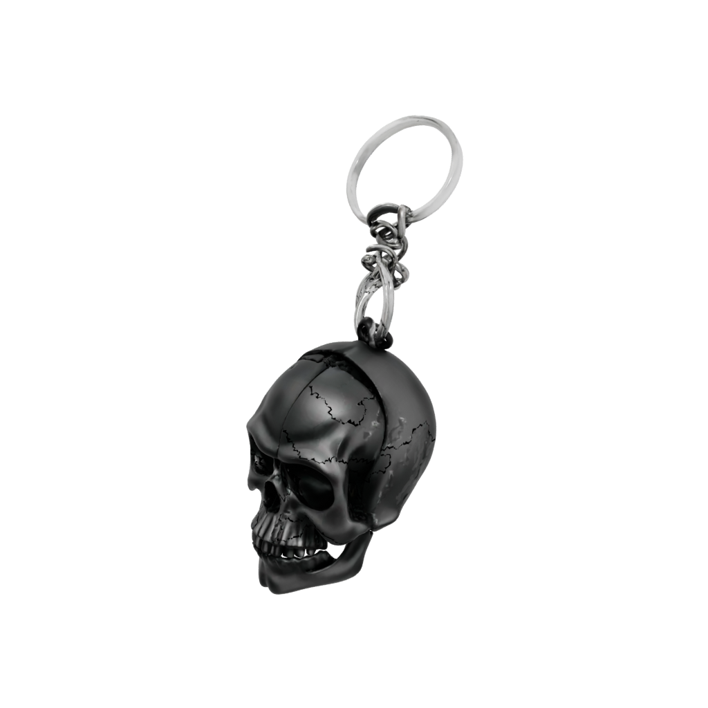 Obsidian Layered Skull Charm