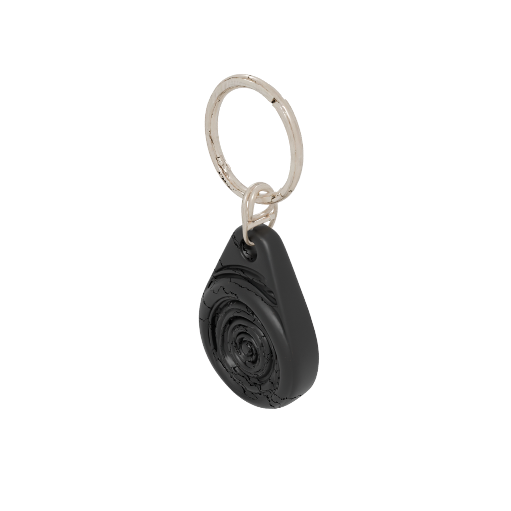 Obsidian Layered Wave Charm
