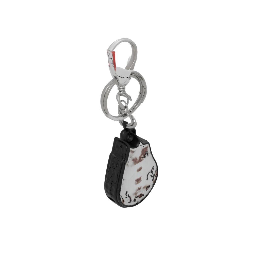 Obsidian Outline Cat Silhouette Charm