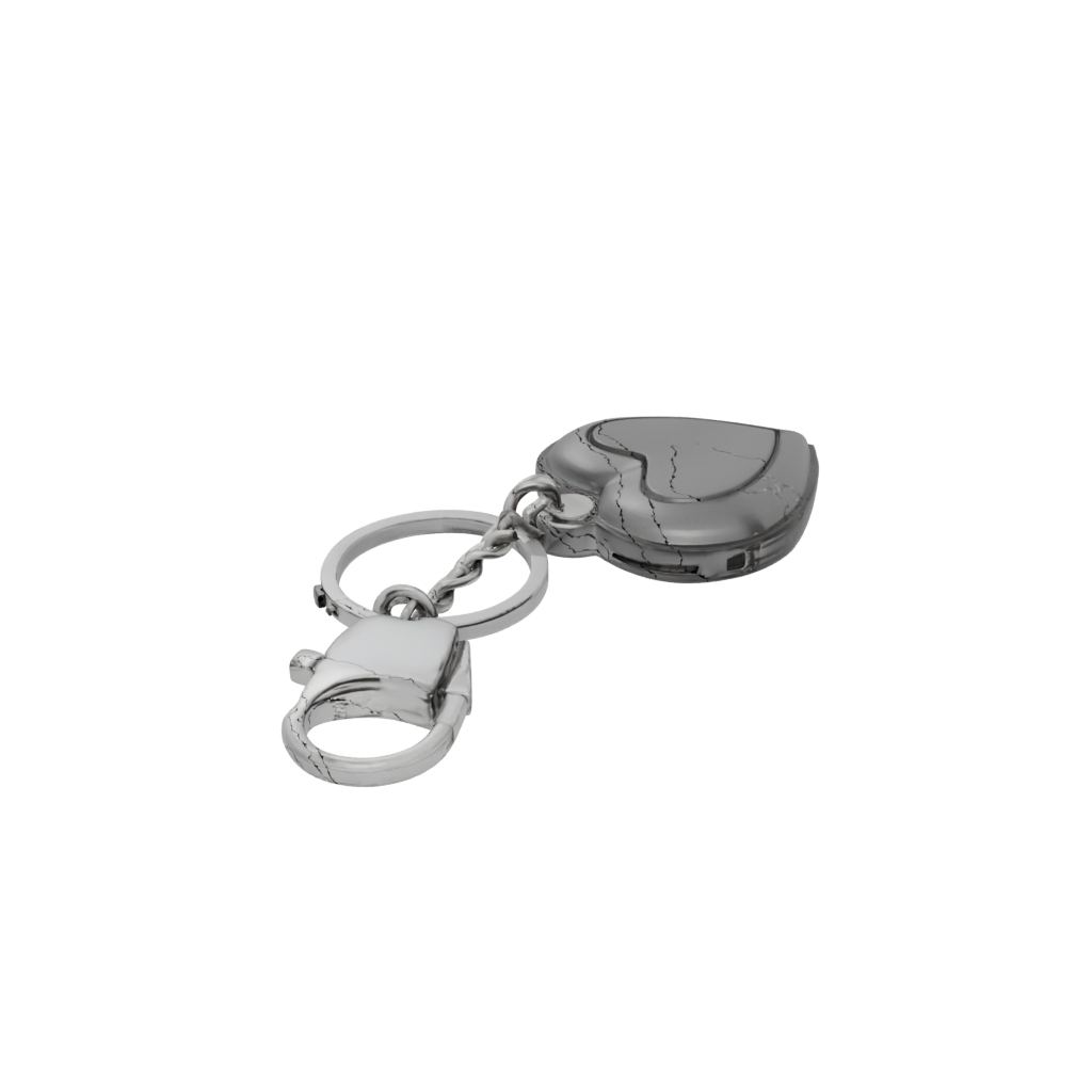 Obsidian Outline Heart Locket Charm