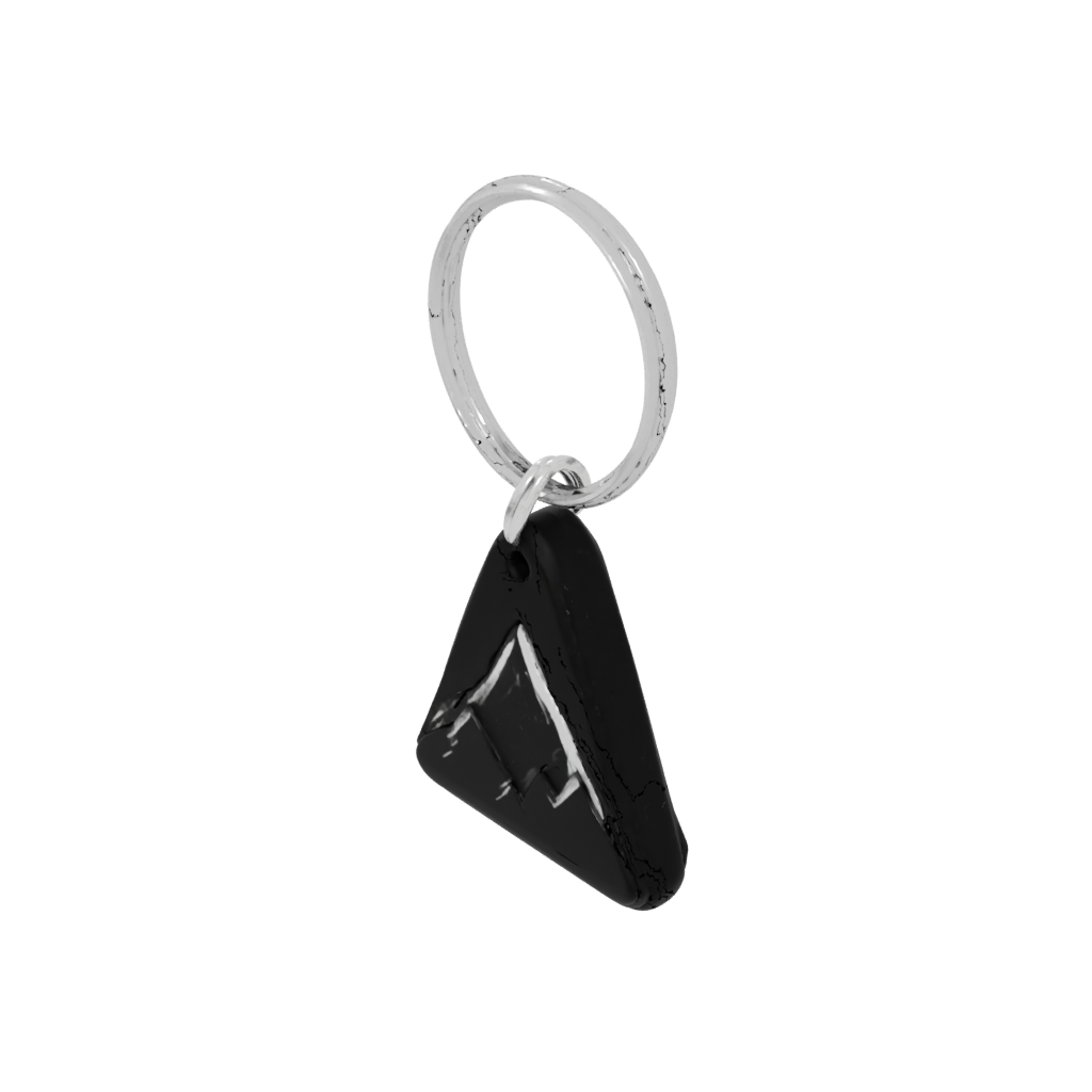 Obsidian Outline Mountain Peak Charm