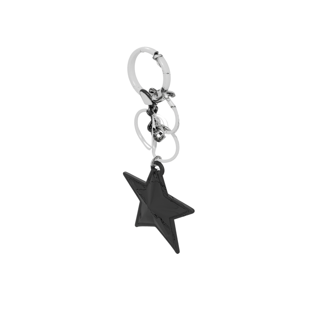 Obsidian Outline Star Charm