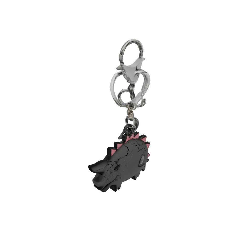 Obsidian Outline Tiny Axolotl Charm