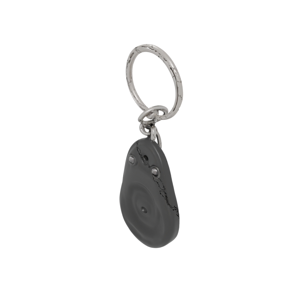 Obsidian Outline Wave Charm