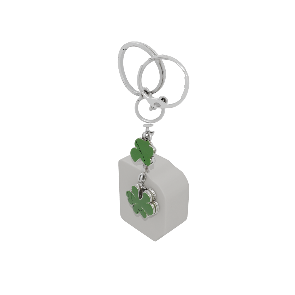 Outline Four-Leaf Clover Charm