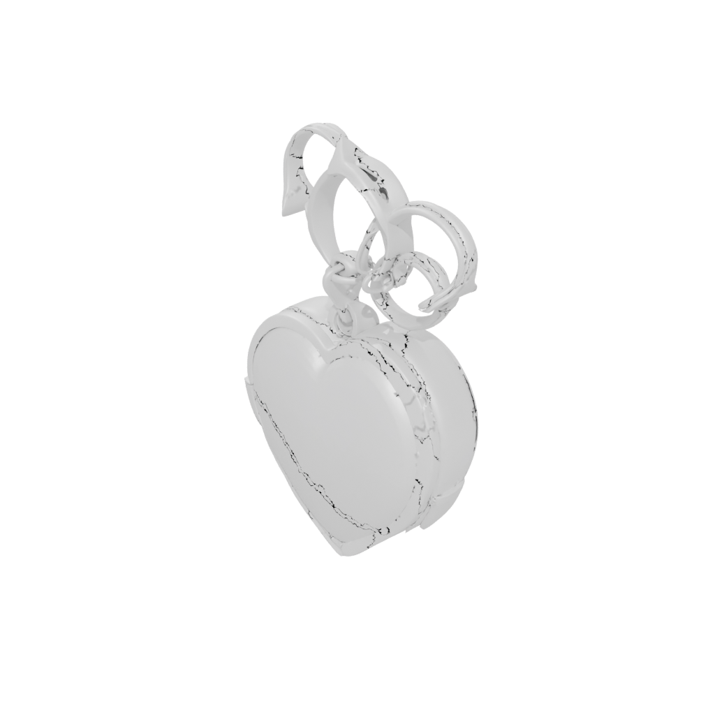 Outline Heart Locket Charm