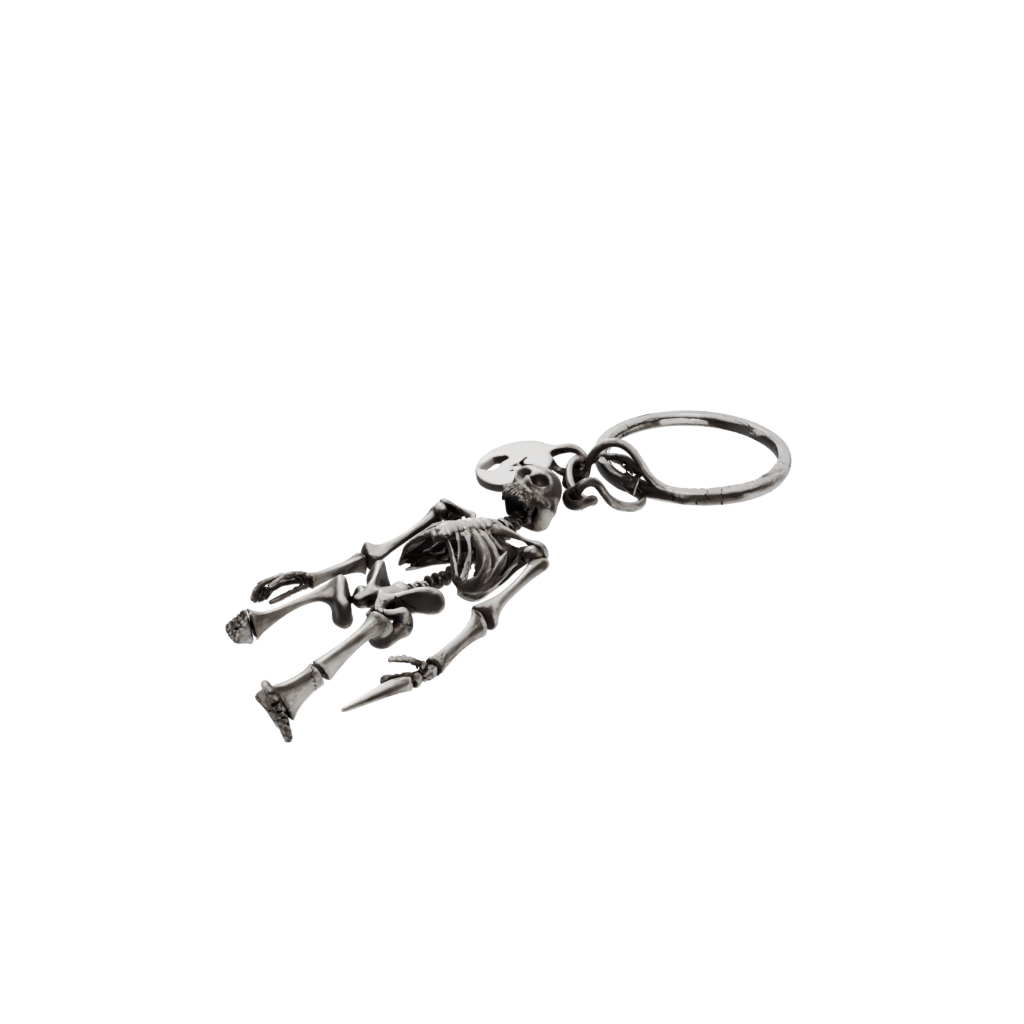 Outline Key Skeleton Charm