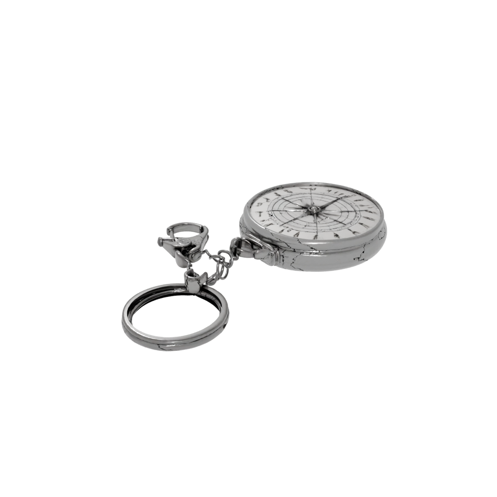 Pastel 3D Compass Charm