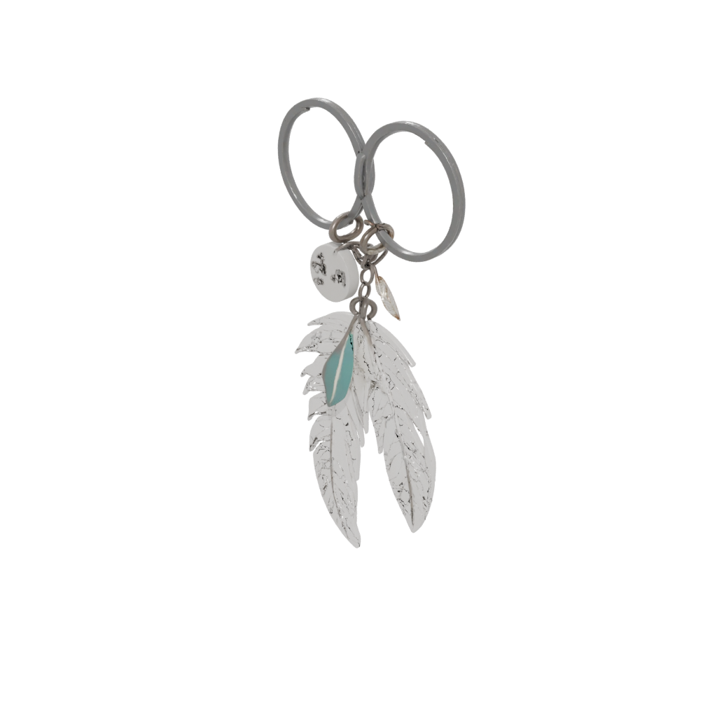 Pastel 3D Feather Charm