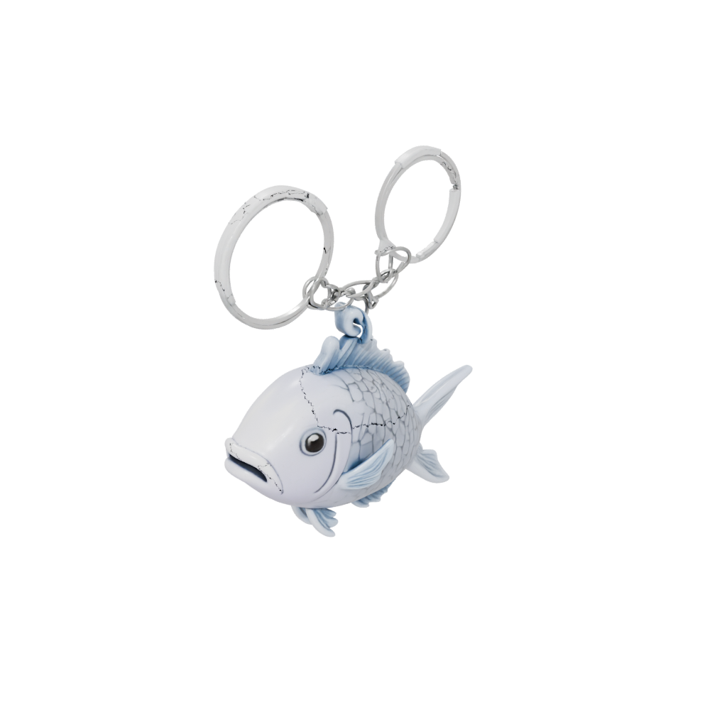 Pastel 3D Fish Charm