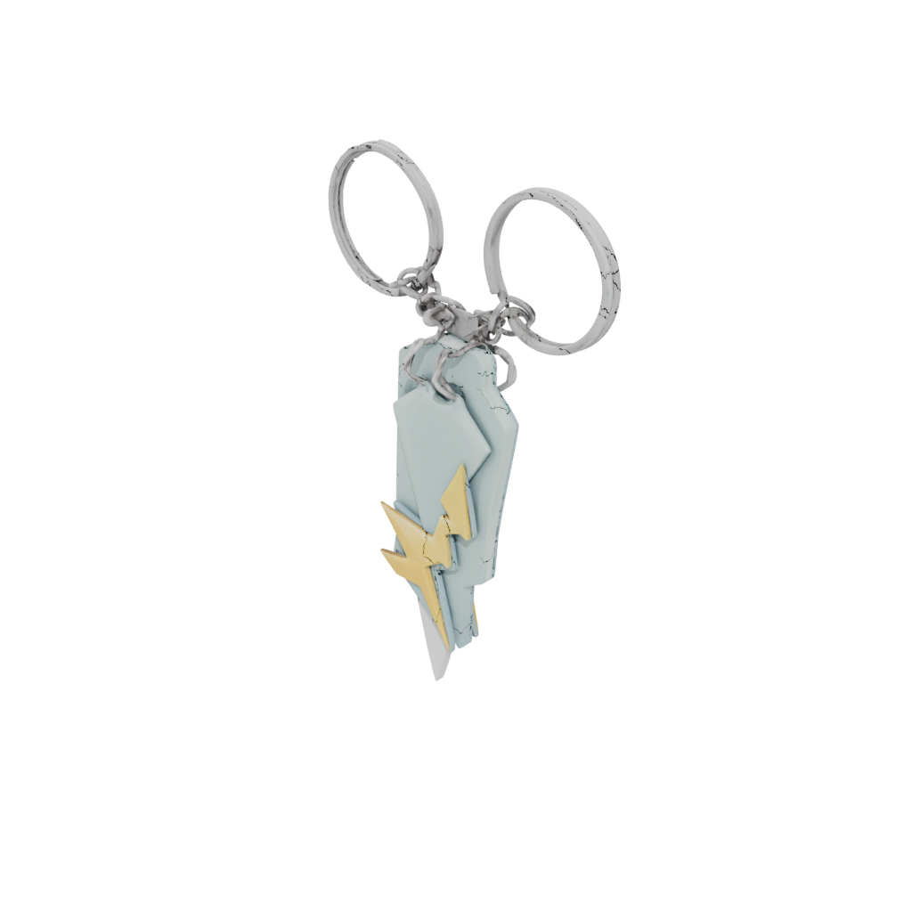 Pastel 3D Lightning Bolt Charm