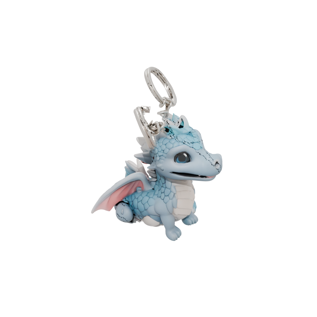 Pastel 3D Mini Dragon Charm