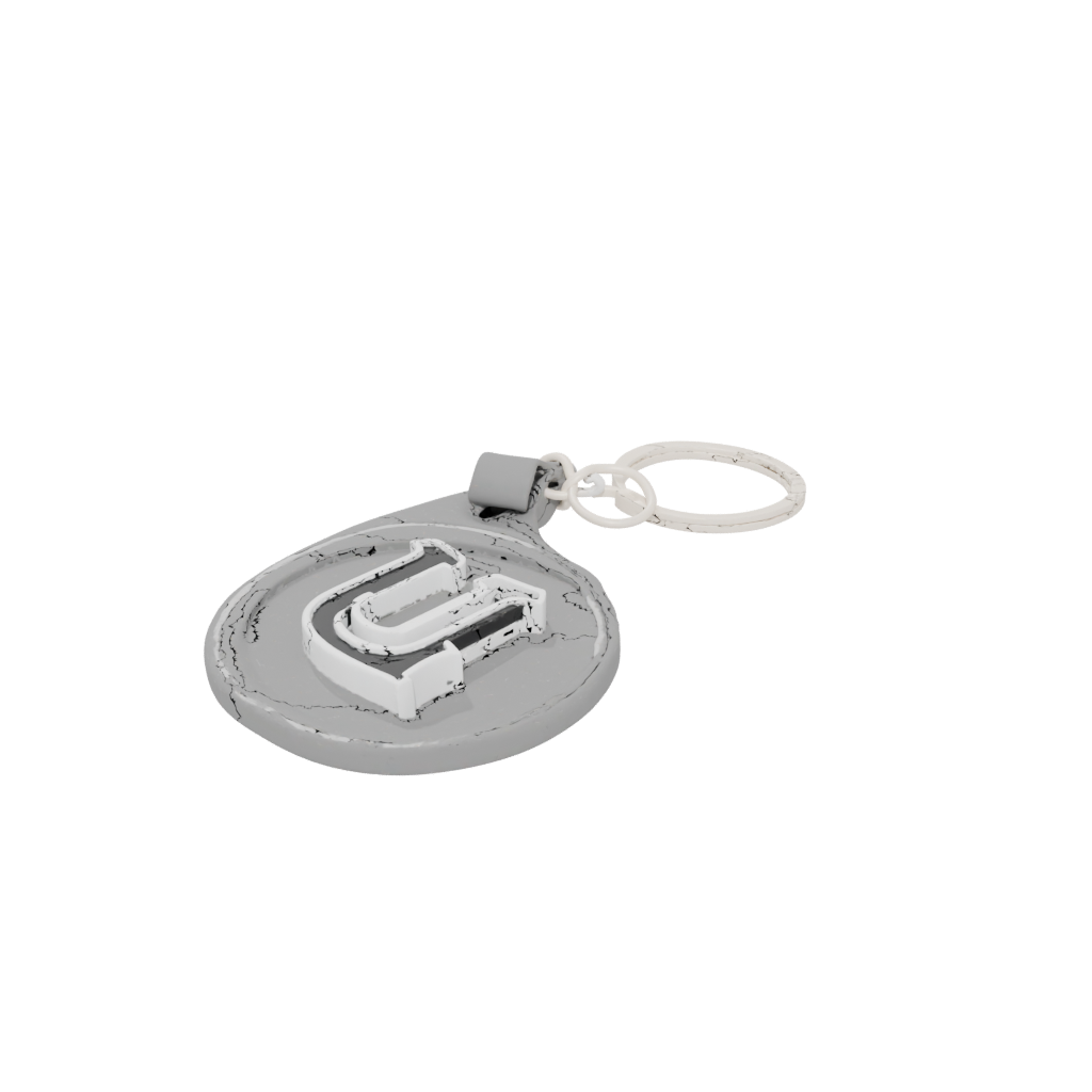 Pastel 3D Monogram Initial U