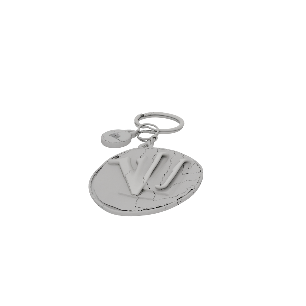 Pastel 3D Monogram Initial V