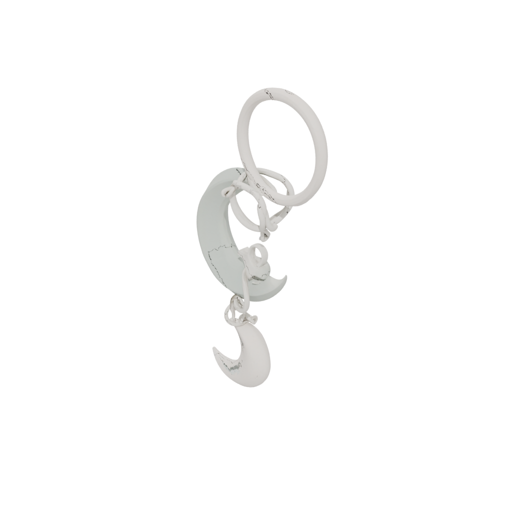 Pastel 3D Moon Crescent Charm