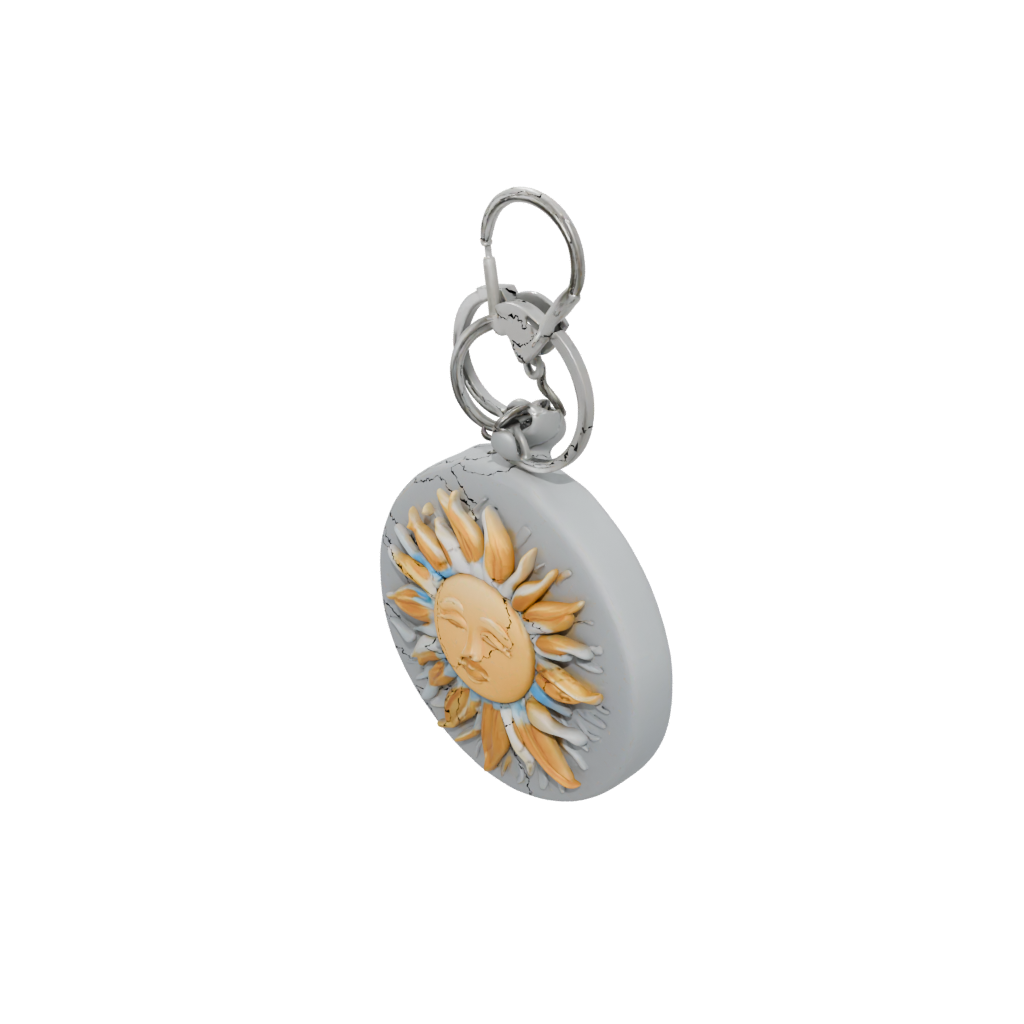 Pastel 3D Sun Charm