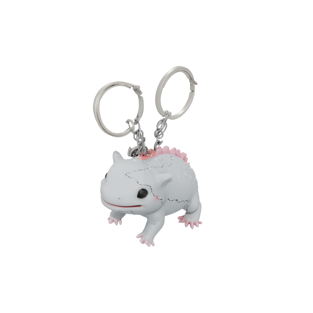 Pastel 3D Tiny Axolotl Charm