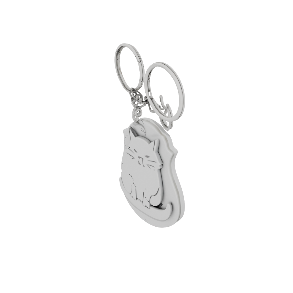 Pastel Cat Silhouette Charm