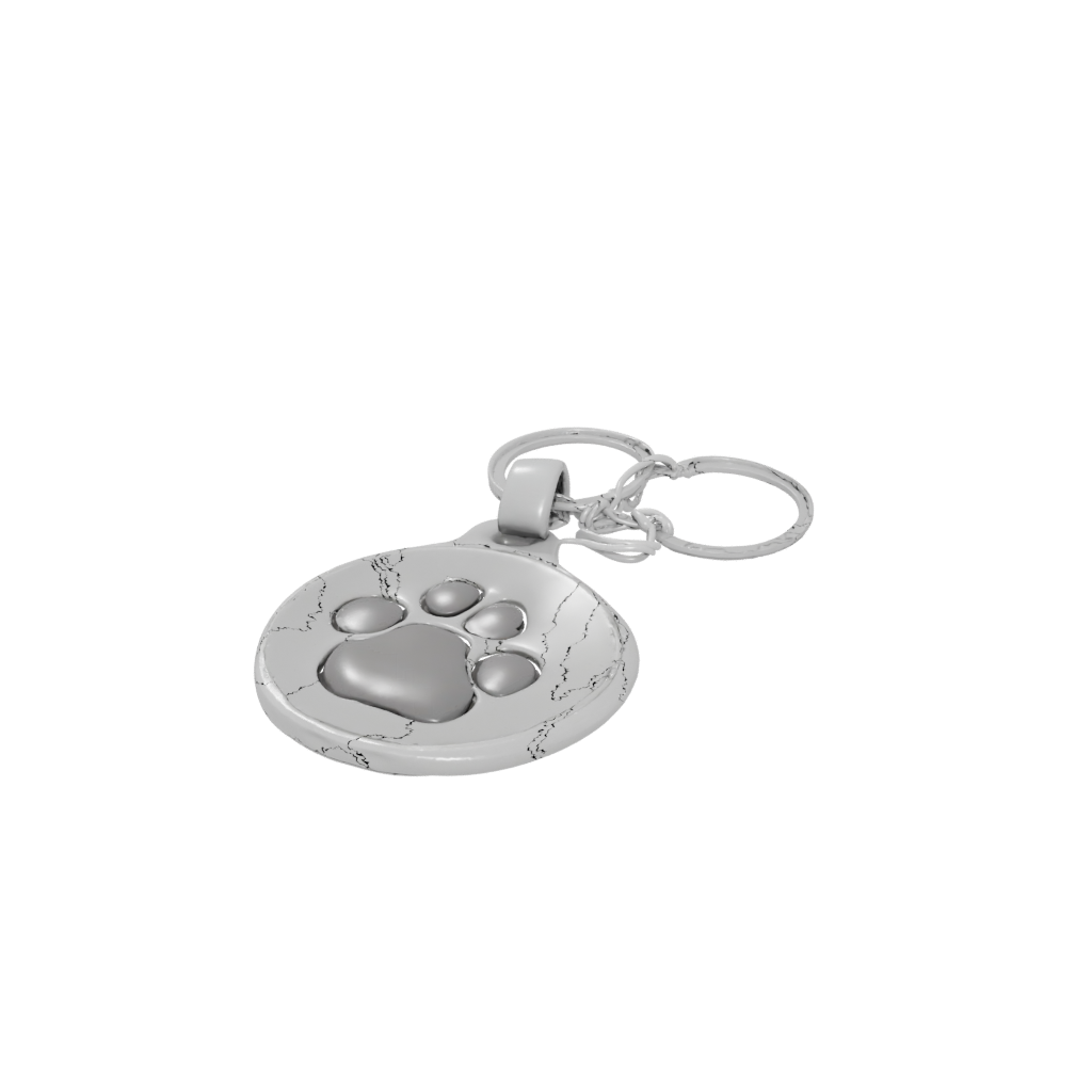 Pastel Paw Print Charm