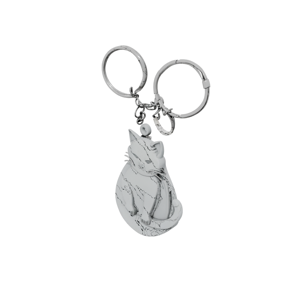Pastel Layered Cat Silhouette Charm