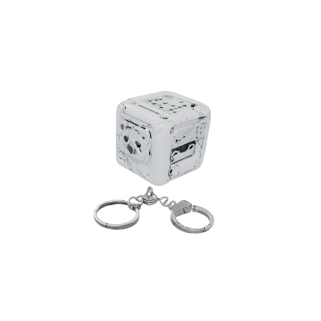 Pastel Layered Dice Holder Keychain