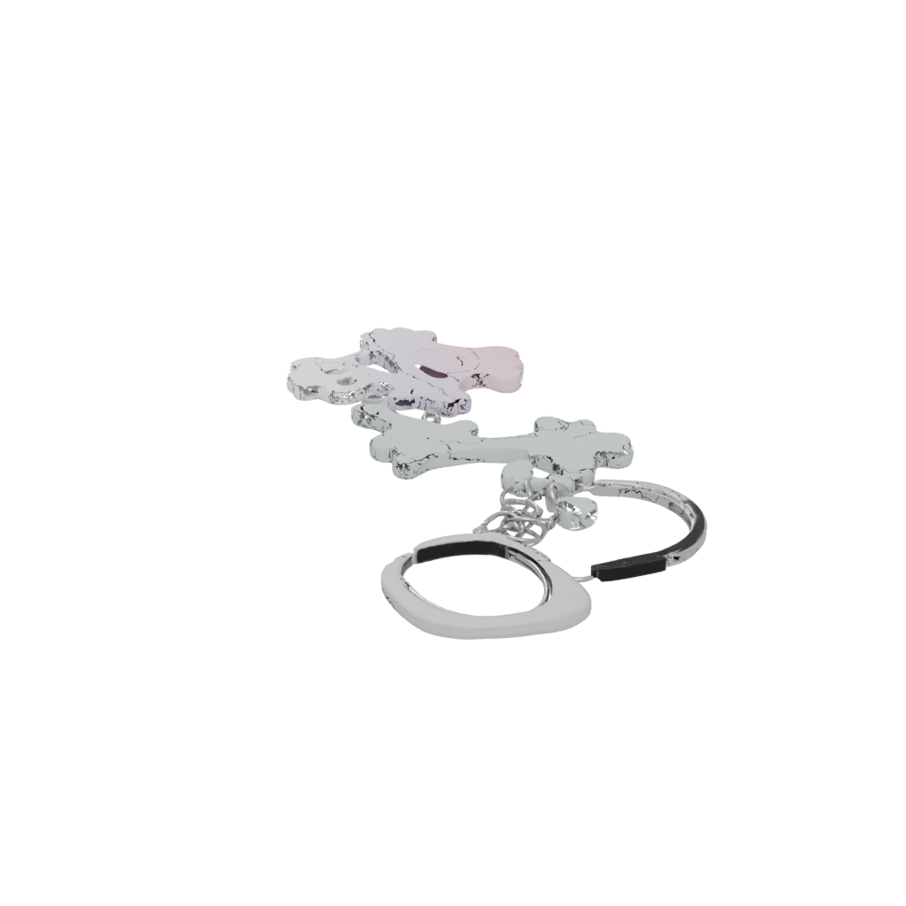 Pastel Layered Dog Bone Charm