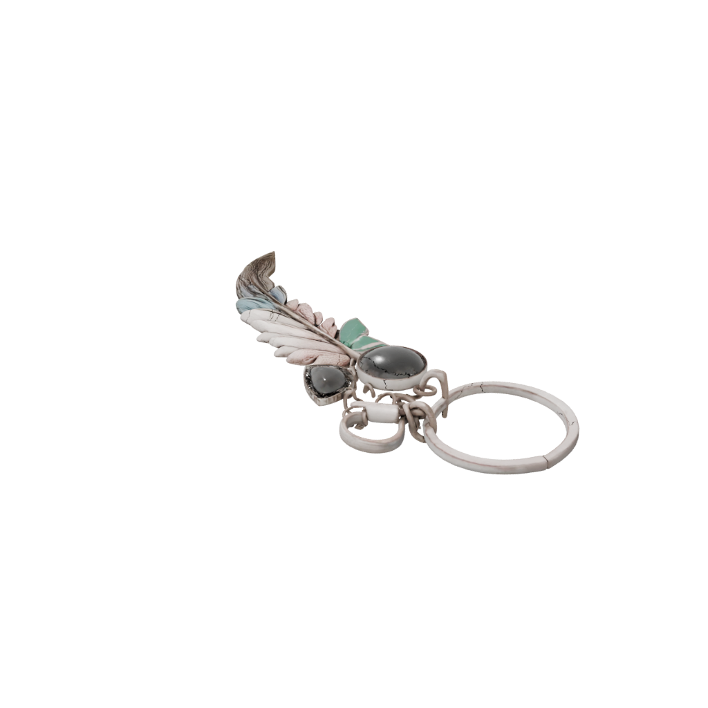 Pastel Layered Feather Charm