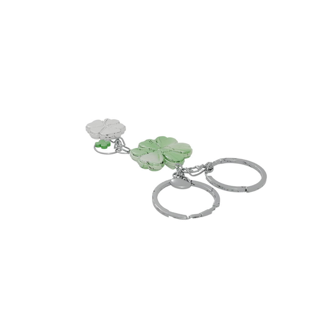 Pastel Layered Four-Leaf Clover Charm
