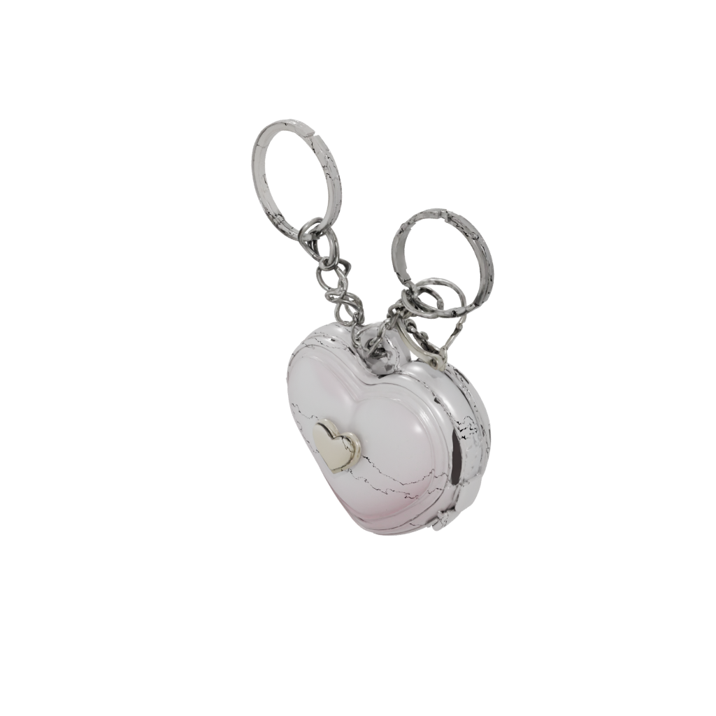 Pastel Layered Heart Locket Charm