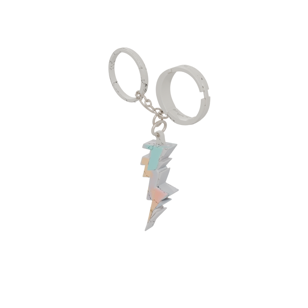 Pastel Layered Lightning Bolt Charm