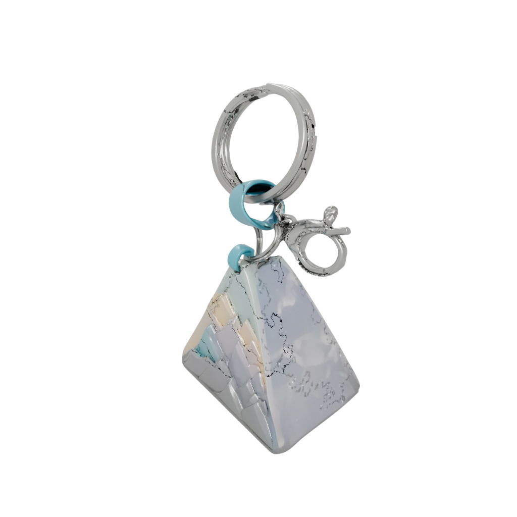 Pastel Layered Mountain Peak Charm