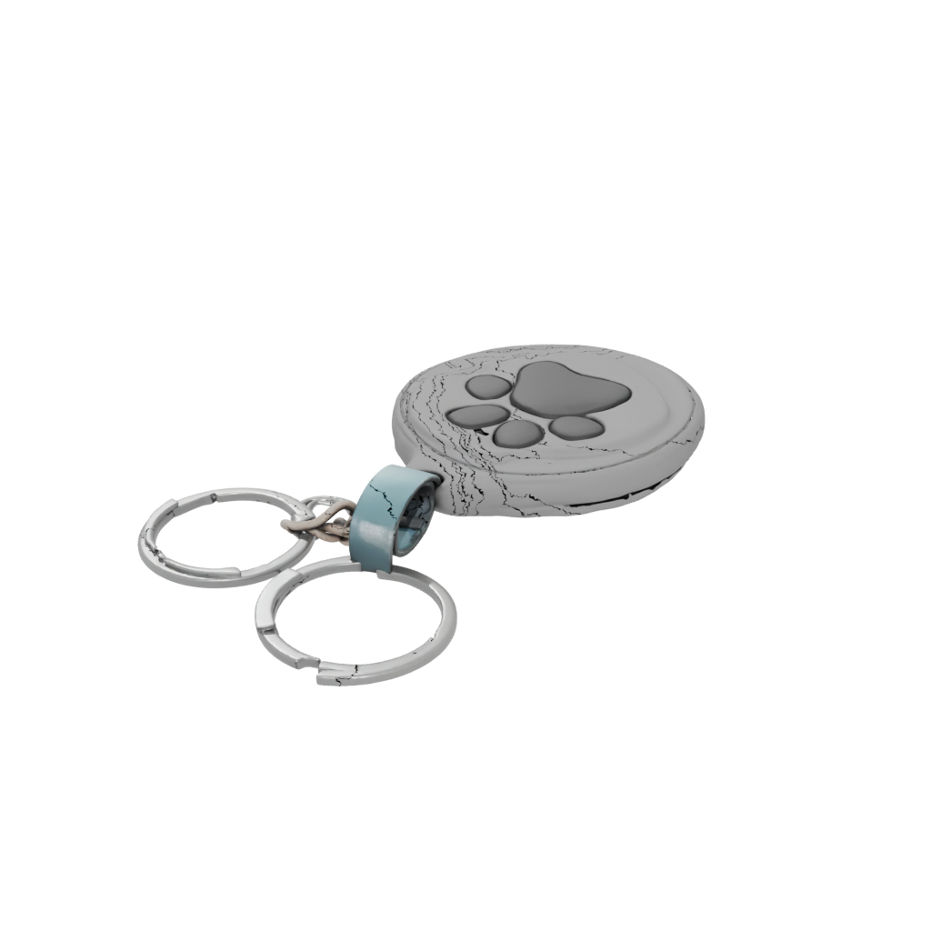 Pastel Layered Paw Print Charm