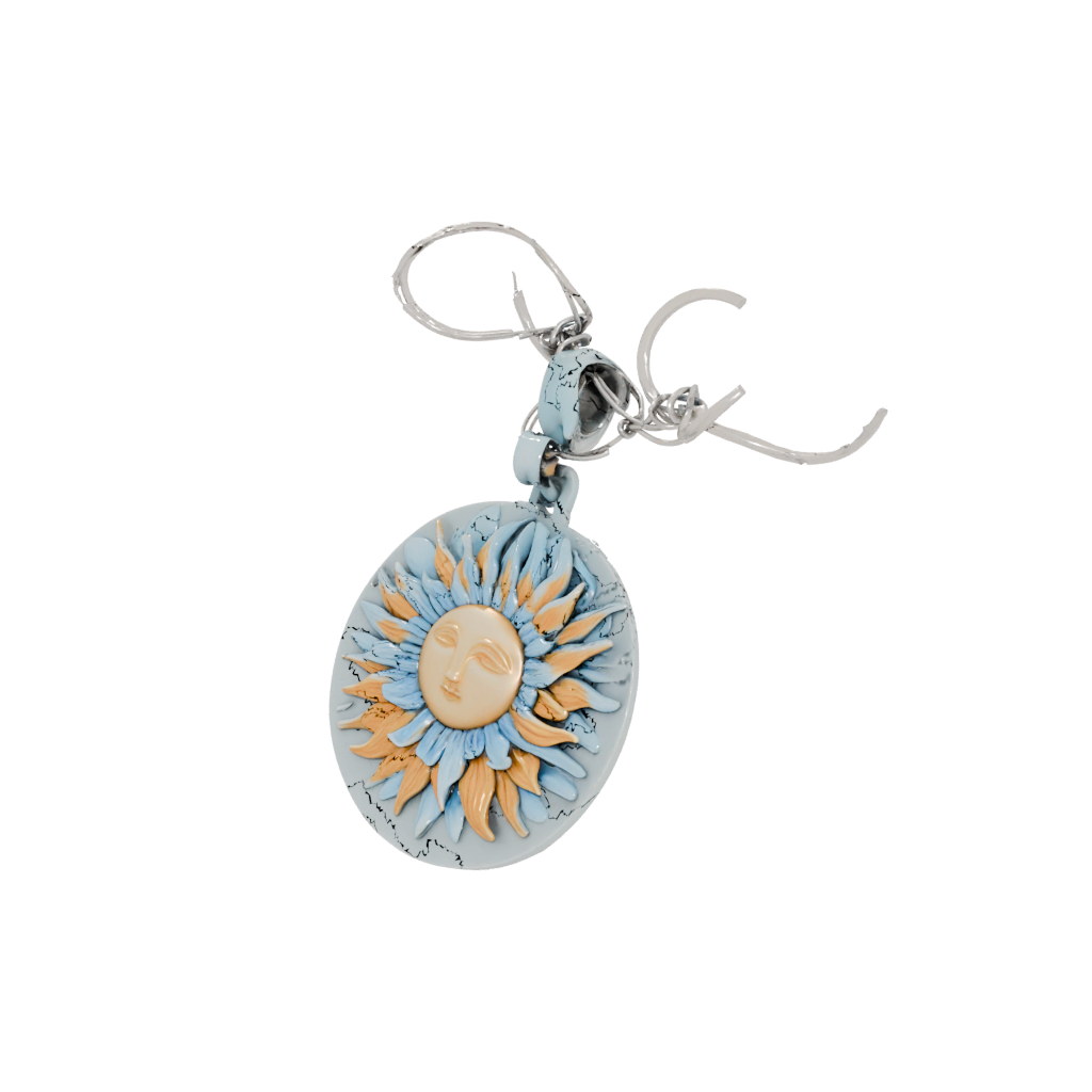 Pastel Layered Sun Charm