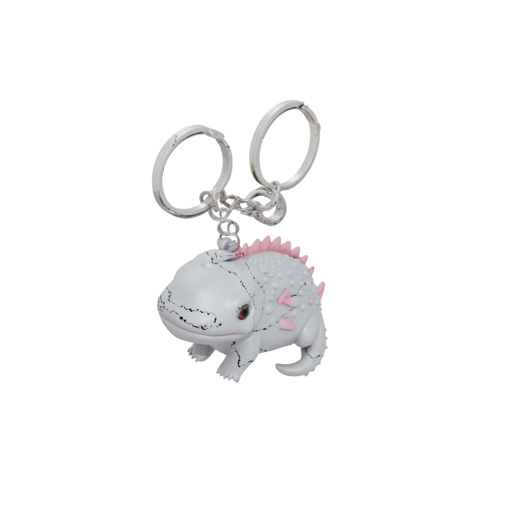 Pastel Layered Tiny Axolotl Charm