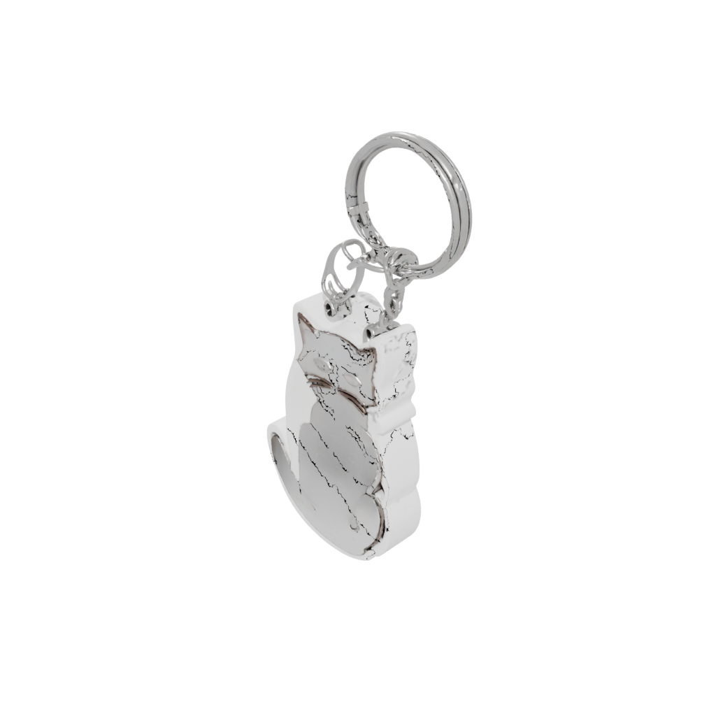 Pastel Outline Cat Silhouette Charm